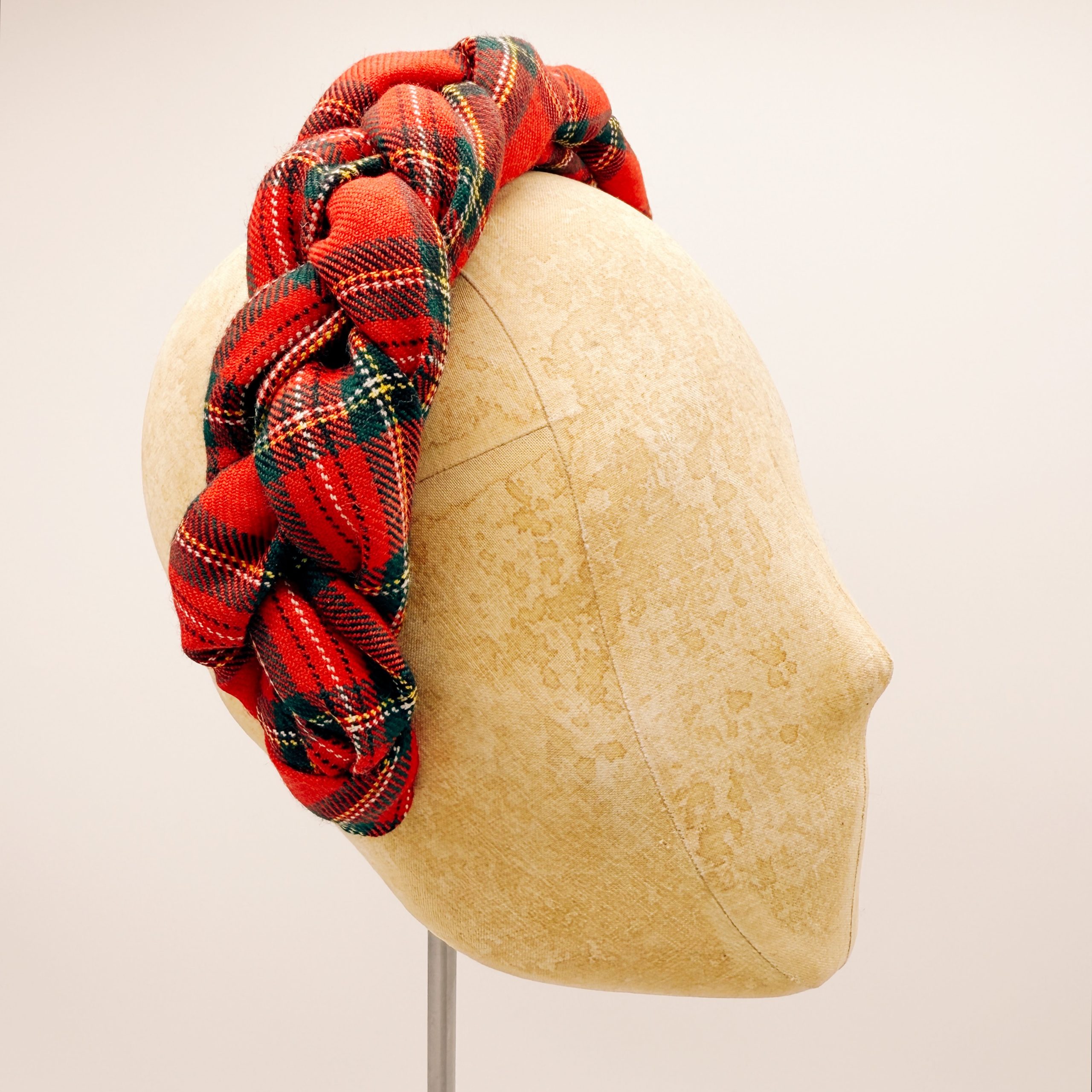 Cerchietto Classic Braid Red Tartan