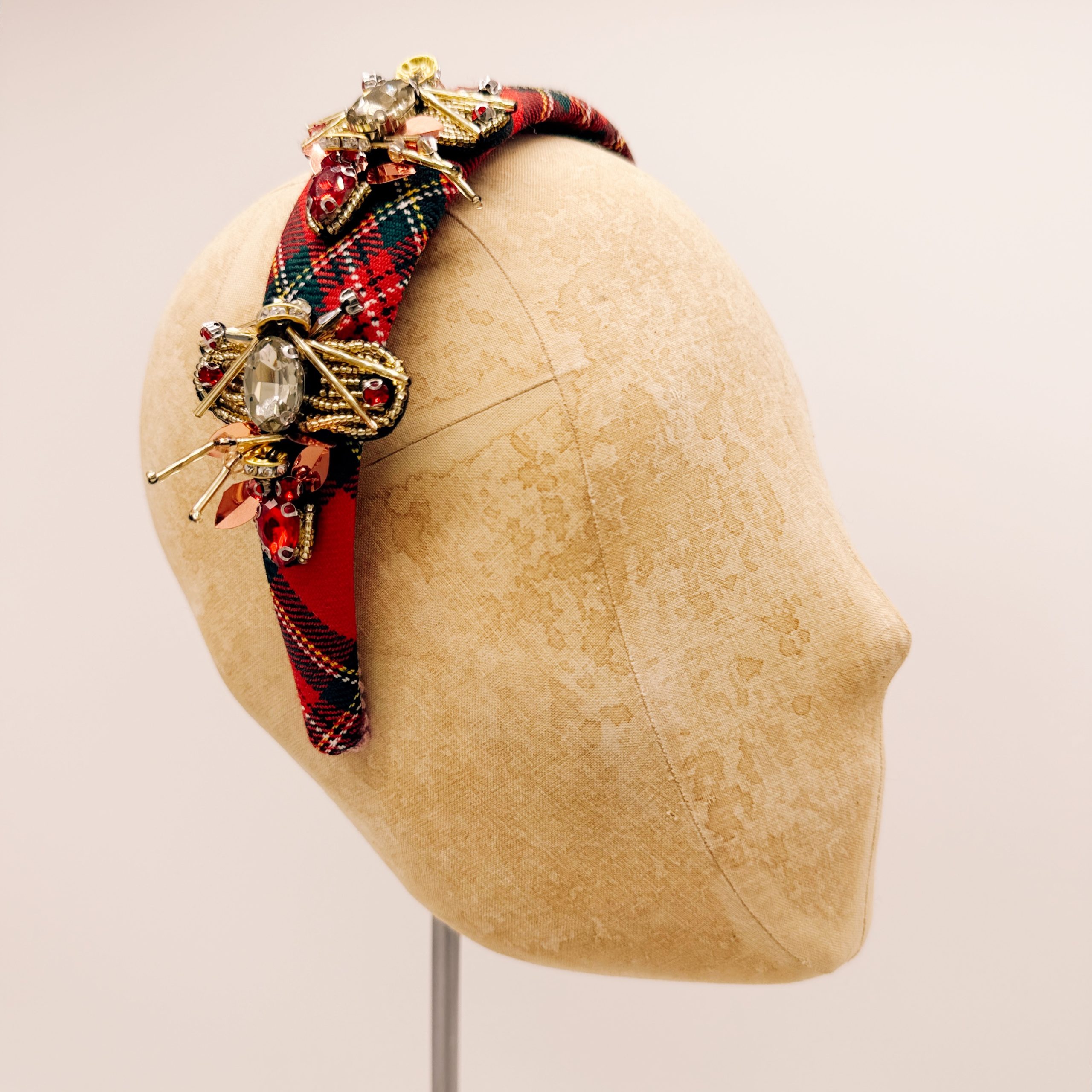 Cerchietto Classic Red Tartan series #9