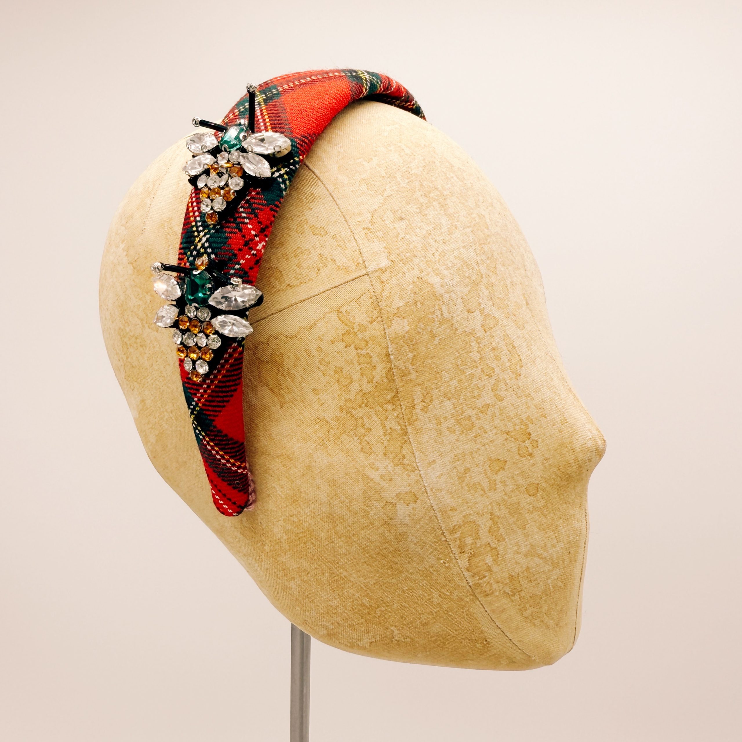 Cerchietto Classic Red Tartan series #12