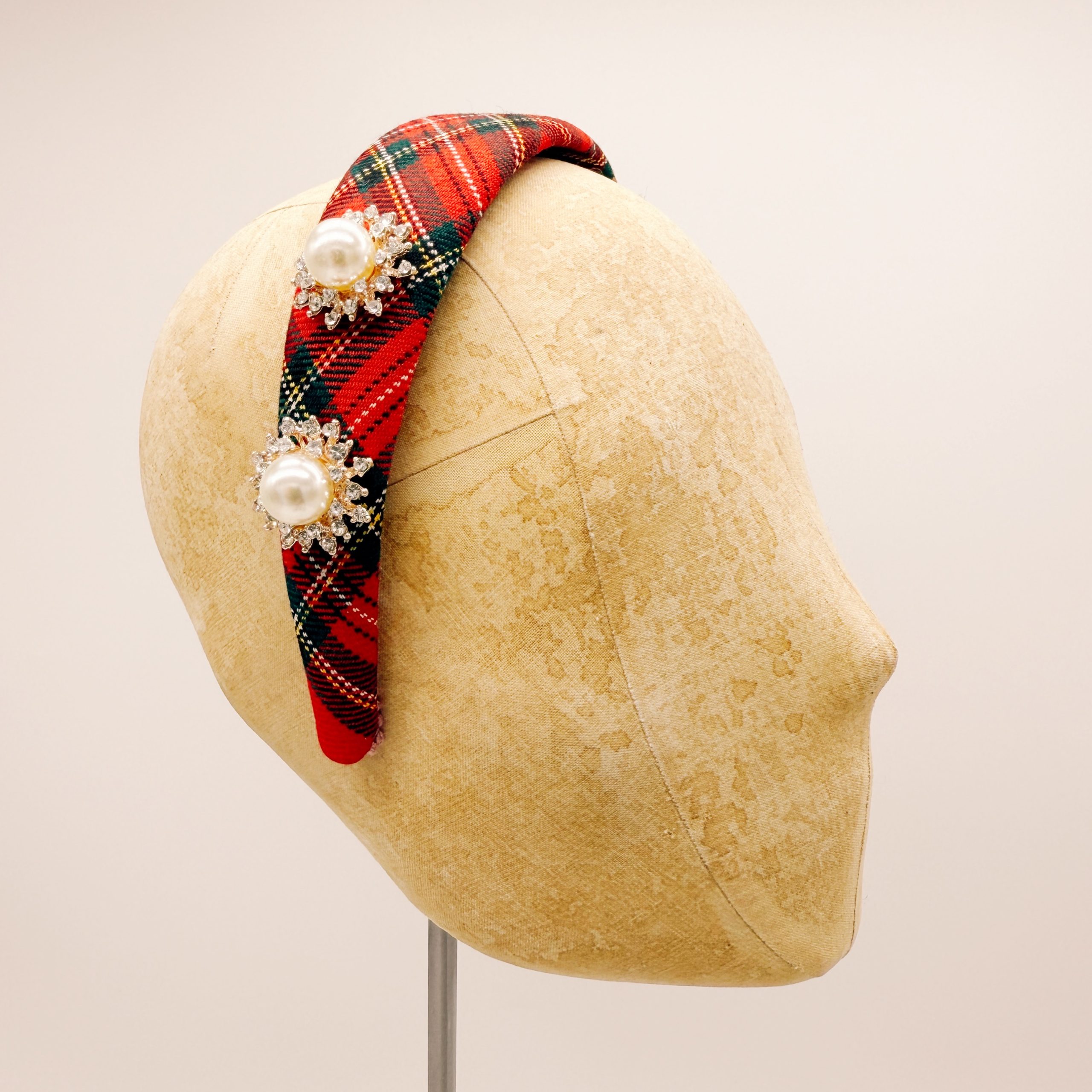 Cerchietto Classic Red Tartan series #13