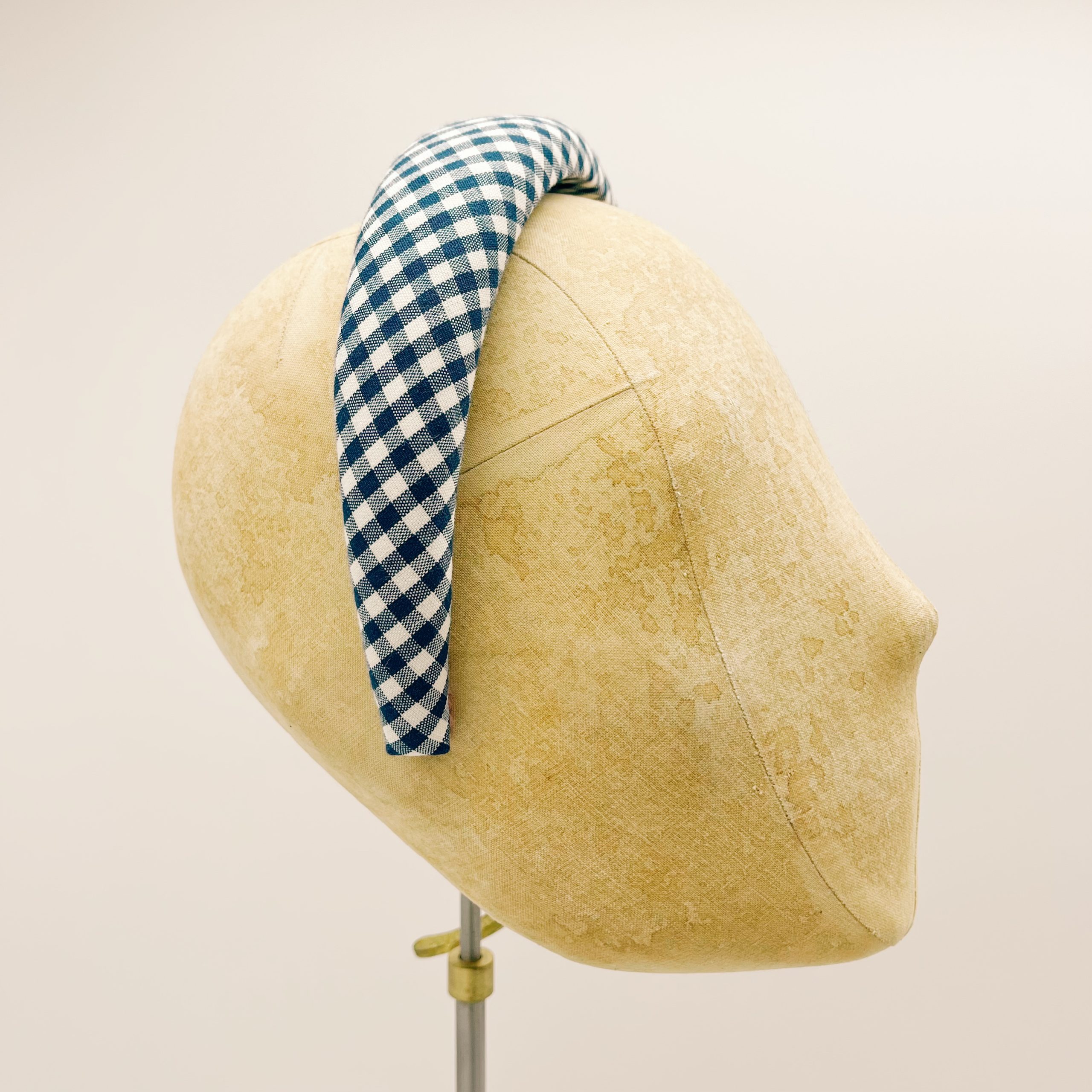 Cerchietto Vichy Blue Padded